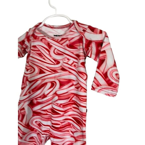 Romey Loves Lulu 3M Red Jumpsuit Candy Cane Festive Holiday Christmas Santa 6M - Picture 3 of 11